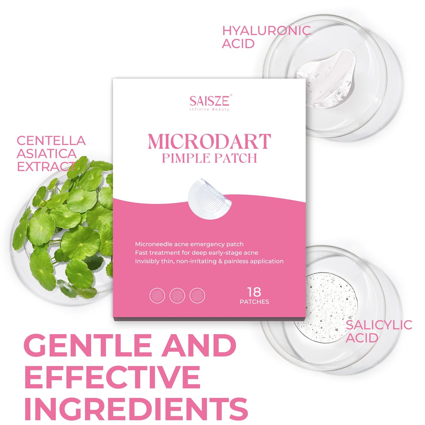 Microdart Pimple Patch Invisible Hydrocolloid Acne Patches for All